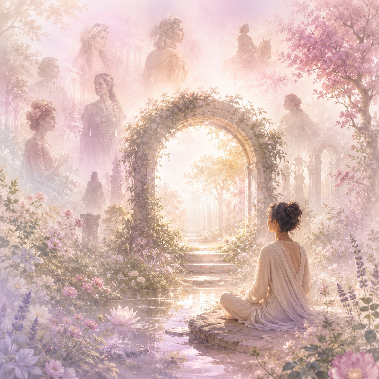 Quiet reflective wellness setting